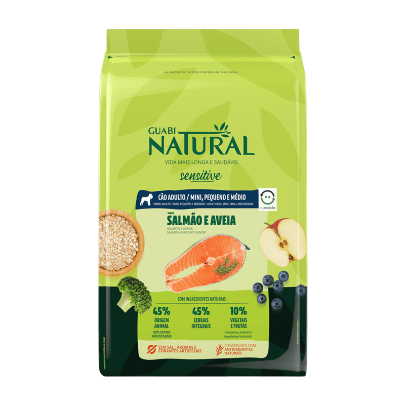 GUABI NATURAL PERRO ADULTO SENSIT R. PEQ Y MED SALMY AVE
