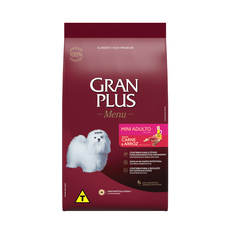 GRAN PLUS MENU PERRO R. PEQ CARNE Y ARROZ 3KG